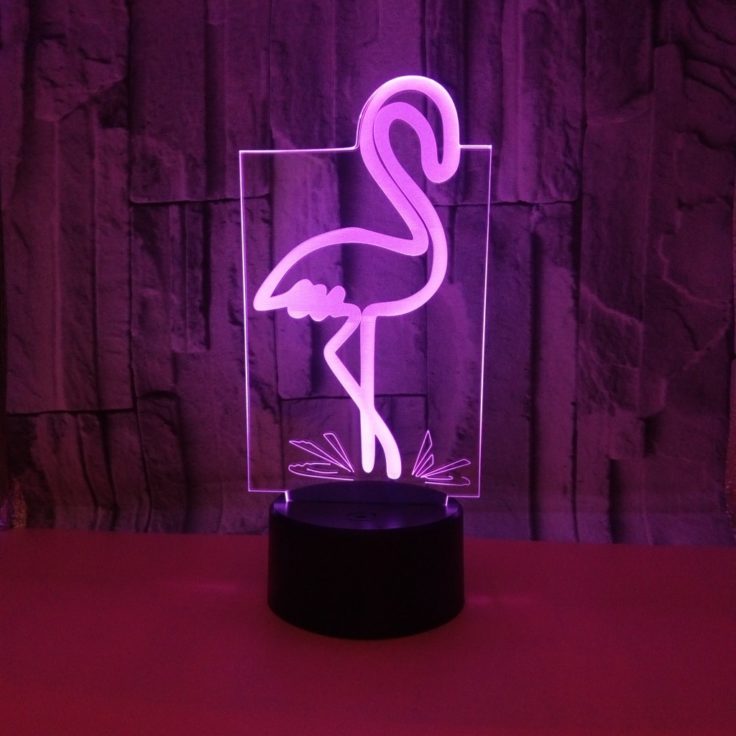 LED Flamingo mit Fernbedienung