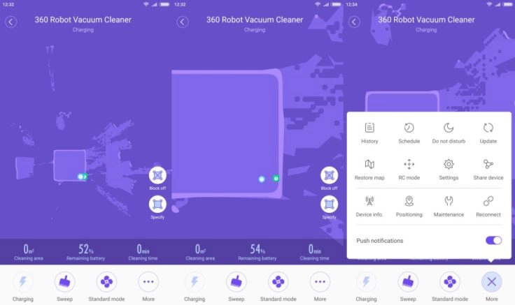 360 S6 Sweeping Robot Saugroboter App Funktionen