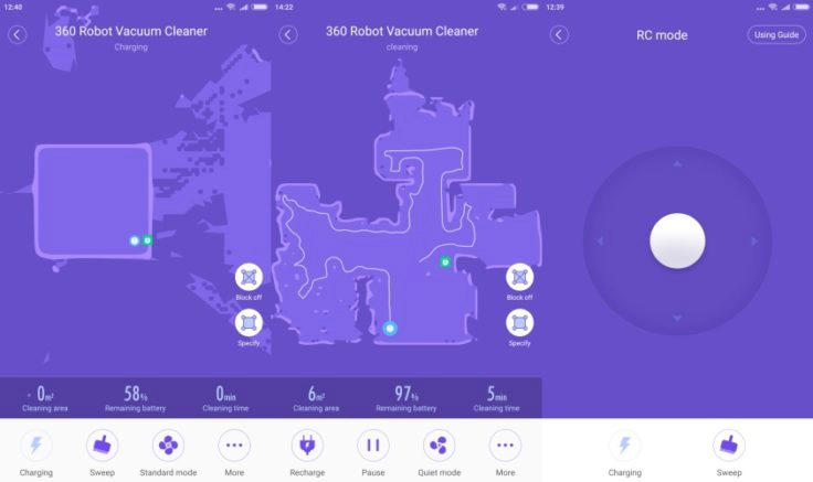 360 S6 Sweeping Robot Saugroboter App Raumvermessung