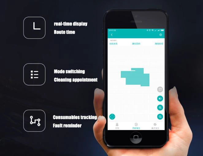 ILIFE X800 Saugroboter App Mapping