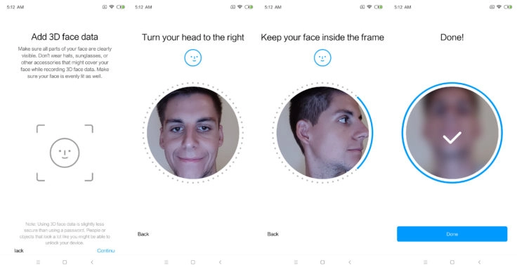 Xiaomi Mi 8 EE 3D Face Unlock