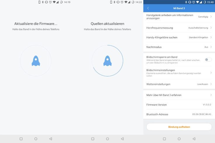 Xiaomi Mi Band 3 offiziell Deutsch V1.5.0.2