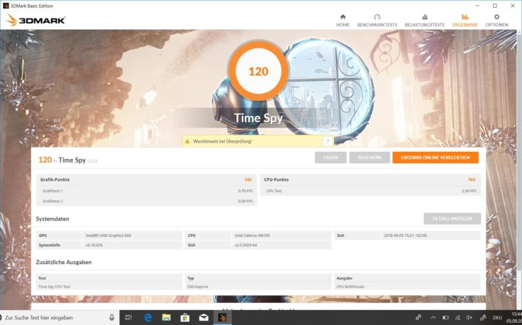 3DMark Benchmark Time Spy Teclast F5