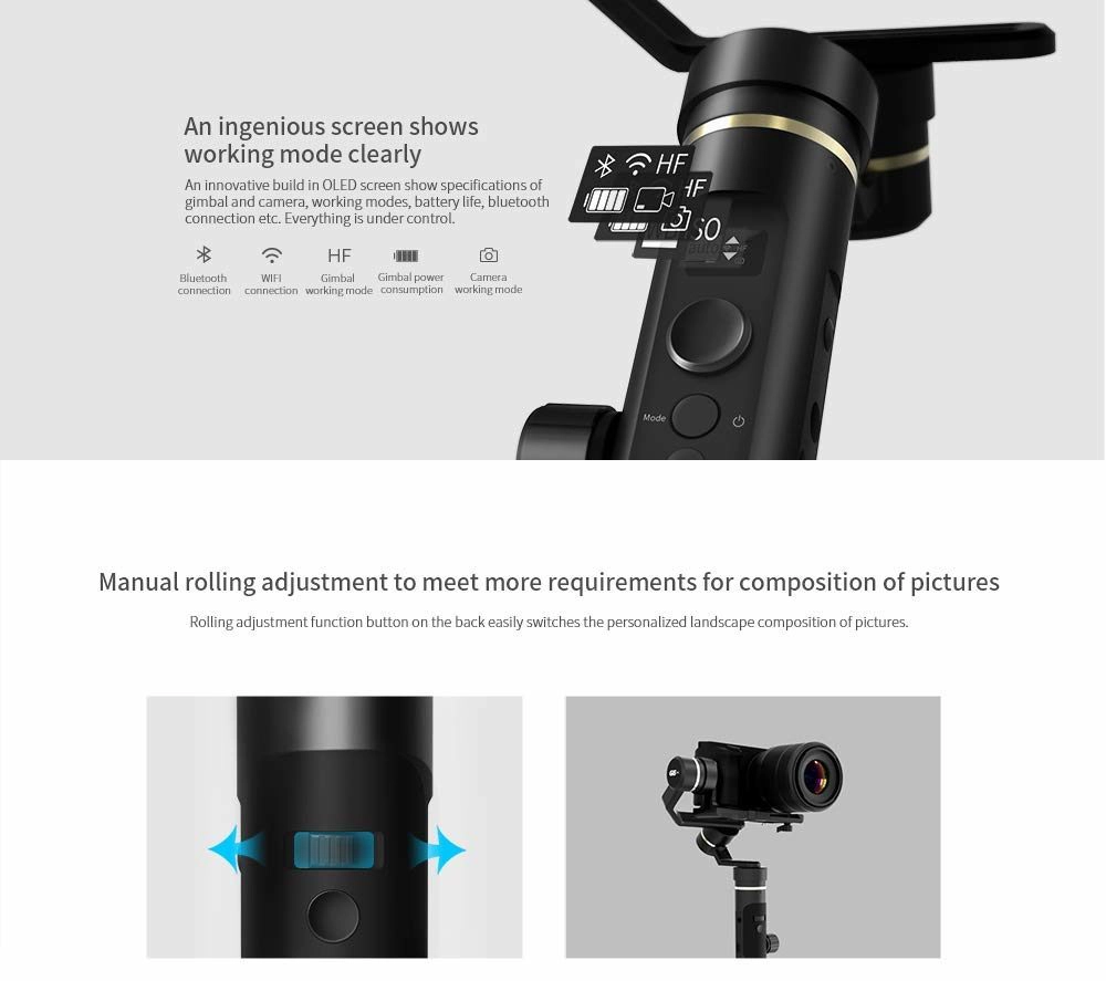 FeiyuTech G6 Plus DSLR Gimbal Display