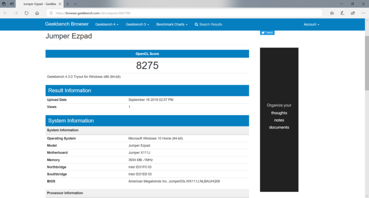 Geekbench 4 OpenCL Benchmark