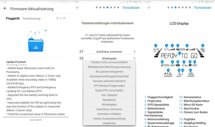 DJI Go 4 App Screenshot Firmware und Tutorial