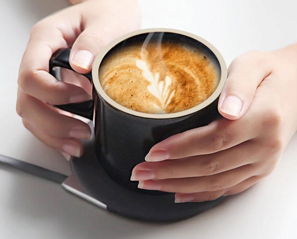 MGeek Tasse mit Qi-Ladestation - Kaffee konstant auf 55°C halten