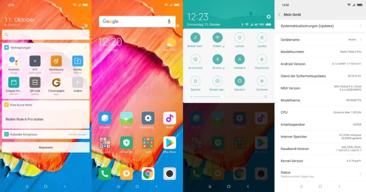 Xiaomi Redmi Note 6 Pro Software MIUI 9.6