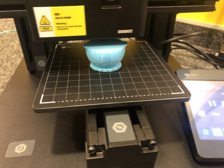 Mooz 3D-Drucker erster Druckprozess
