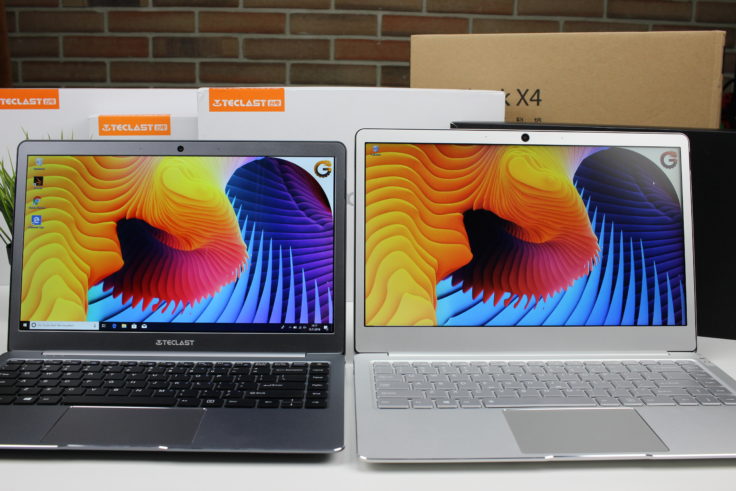 Teclast F6 vs EZBook X4 Display frontal