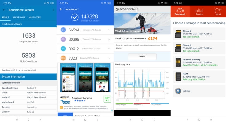 Redmi Note 7 Benchmarks