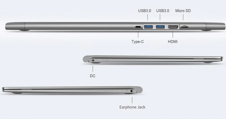 Teclast F15 Anschlüsse