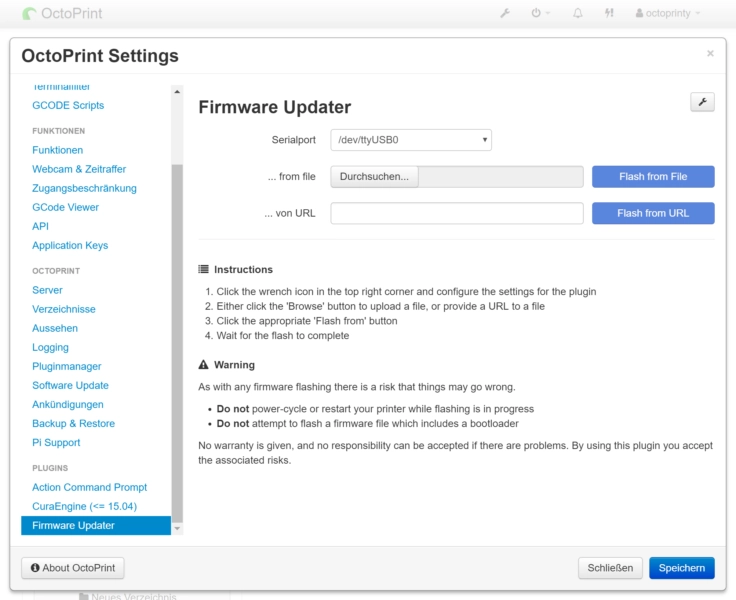 firmware-update octoprint