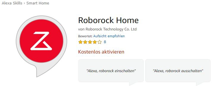 Xiaomi RoboRock S50 Saugroboter Alexa Skill