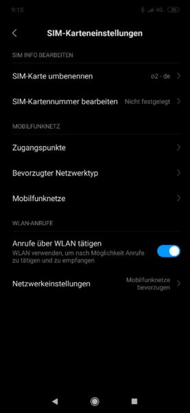 Xiaomi Mi 9 VoWiFi Screenshot