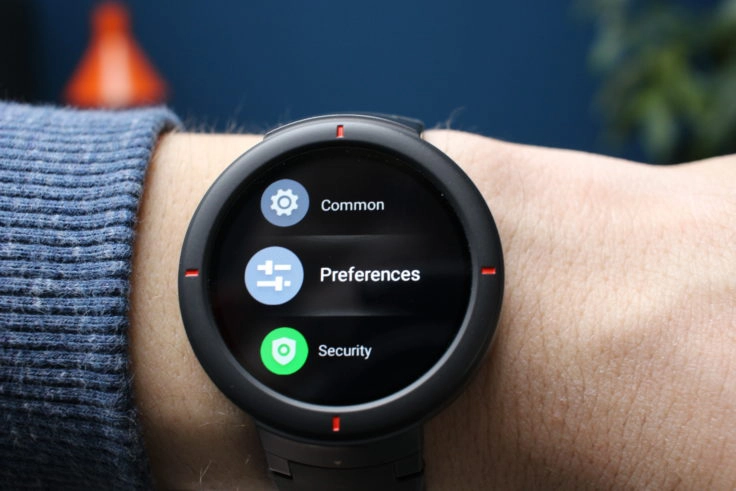 Amazfit Verge Preferences Optionen