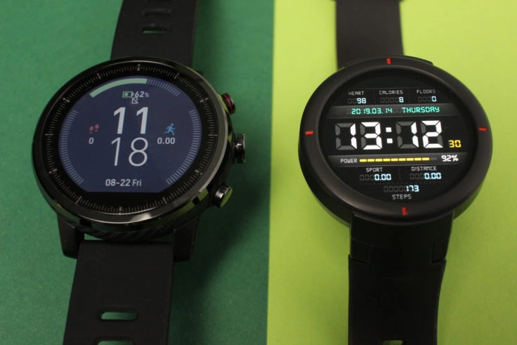 Display-Vergleich Amazfit Verge mit Stratos