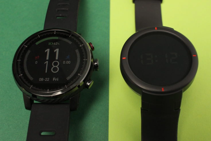 Display-Vergleich Amazfit Verge mit Stratos Alwasy-On