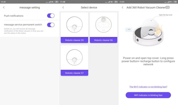 360 S5 Saugroboter App WLAN-Verbindung Modelle