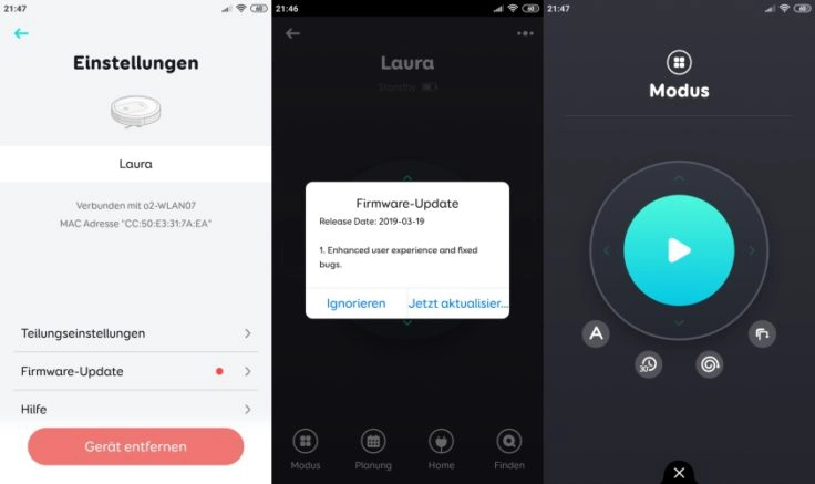 Anker eufy RoboVac 30C Saugroboter App Firmware-Updates
