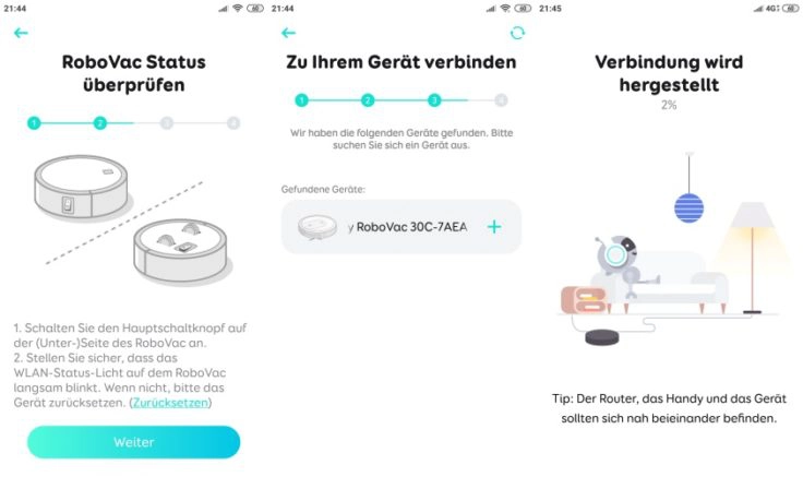 Anker eufy RoboVac 30C Saugroboter App Verbindung WLAN