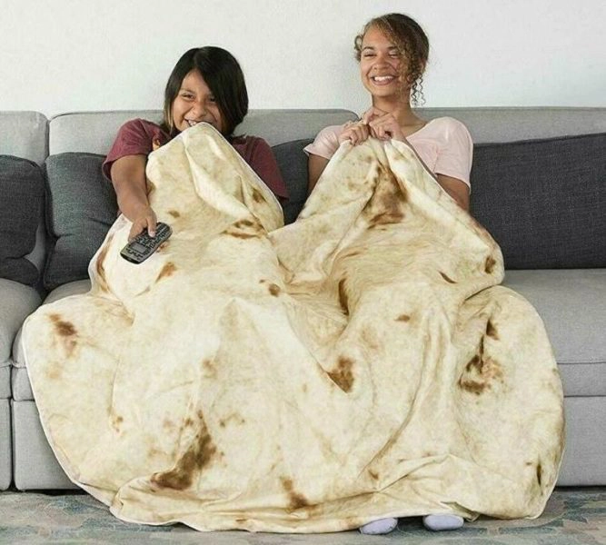 Burrito-Decke Sofa