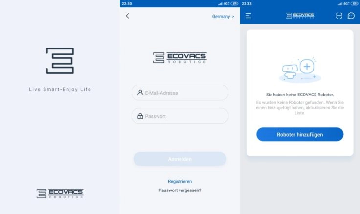 Ecovacs Home App Registrierung
