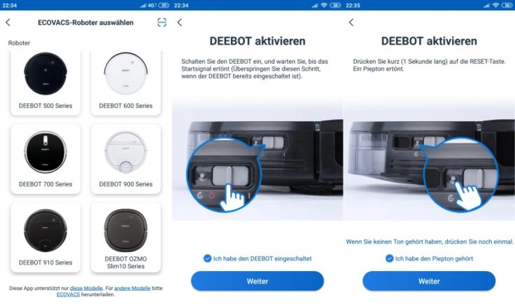 Ecovacs Home App Verbindung