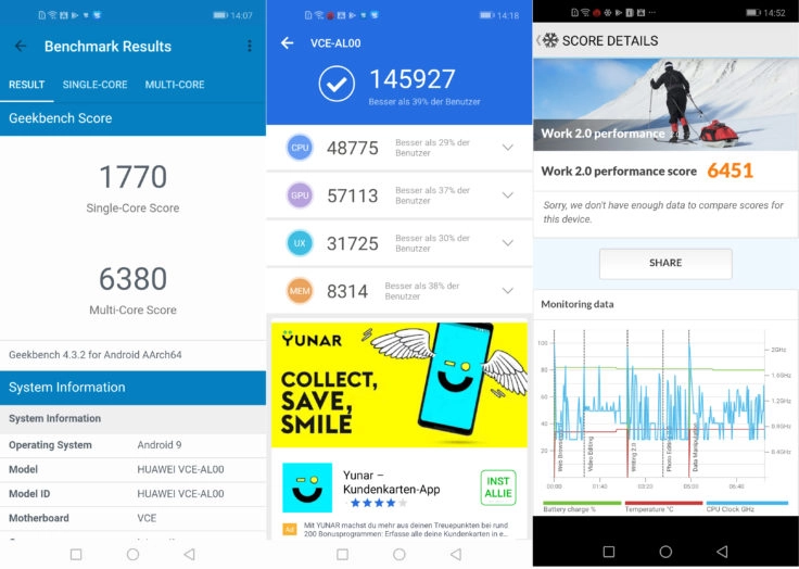 Huawei Nova 4 Benchmark Screenshot