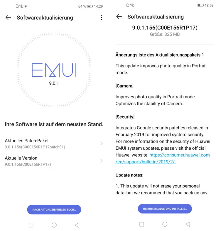 Huawei Nova 4 EMUI Betriebssystem