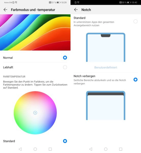 Huawei P30 Pro Display Einstellungen