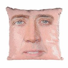 Nicolas Cage Paillettenkissen