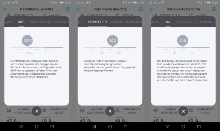 Anker eufy Smart Scale P1 Personenwaage App detaillierte Ergebnisse