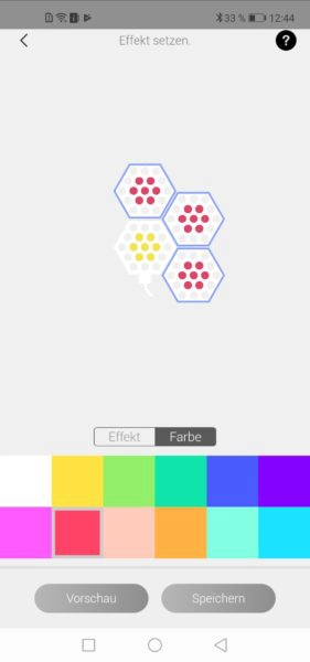 Cololight LED-Lichter: Effekteinstellung in der App