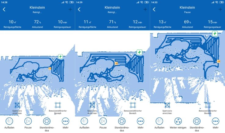 Proscenic D550 Saugroboter App Mapping Karte