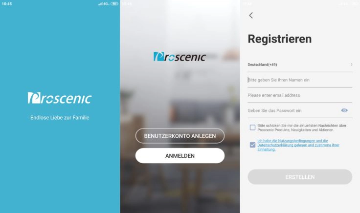 Proscenic D550 Saugroboter App Registrierung