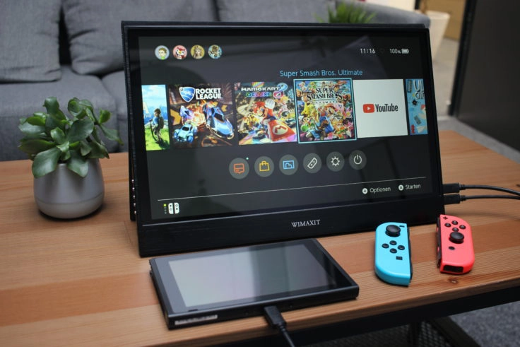 WIMAXIT 15,6 Zoll USB-C Monitor Nintedo Switch Gameplay