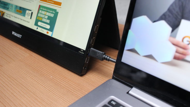 WIMAXIT 15,6 Zoll USB-C Monitor am Laptop (2)