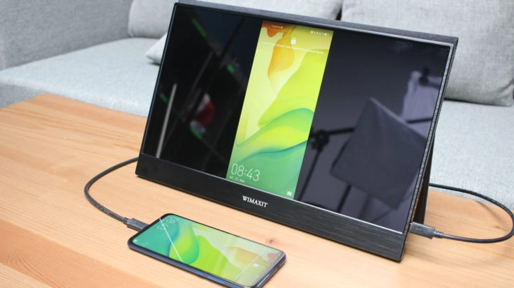 WIMAXIT 15,6 Zoll USB-C Monitor mit Smartphone (1)