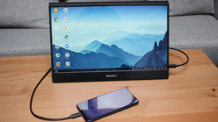 WIMAXIT 15,6 Zoll USB-C Monitor mit Smartphone (2)