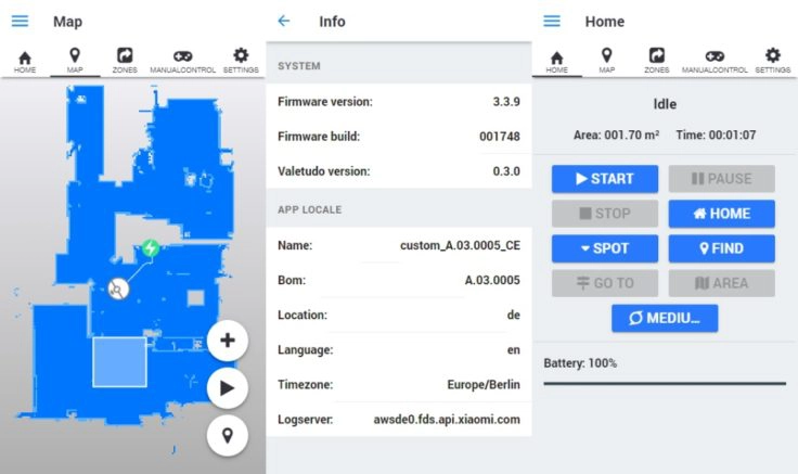 Xiaomi Saugroboter Firmware Valetudo Map