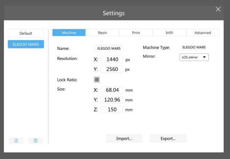 ChiTu-Slicer-Machine-Settings