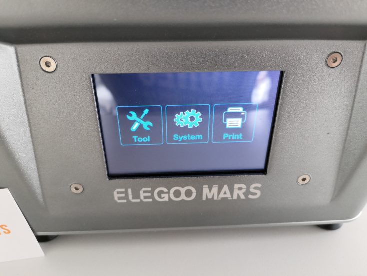 Elegoo Mars 3D-Drucker Menuepunkte