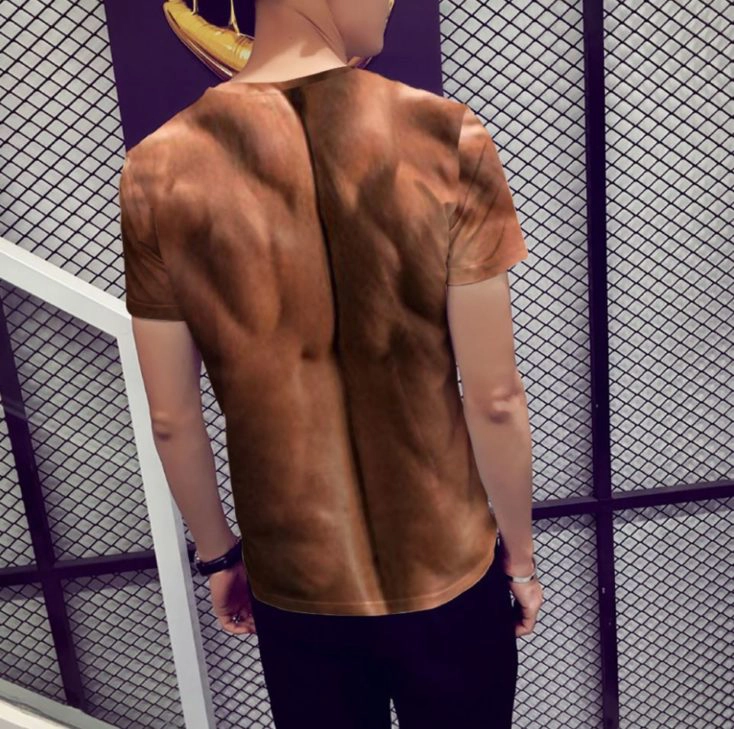 Sixpack T Shirt angezogen Rückseite Sixpack T-Shirt Rückseite.
