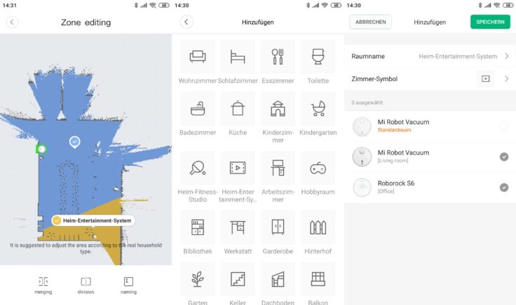 Xiaomi Mi Robot 1S Saugroboter Mi Home App Wischfunktion Mapping