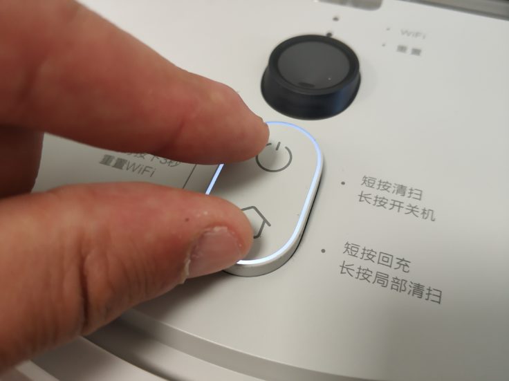 Xiaomi Mi Robot 1S Saugroboter WLAN-Verbindung Buttons