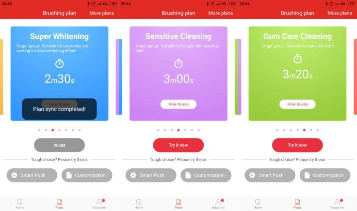 Xiaomi Oclean X elektrische Zahnbürste App Reinigungsmodi