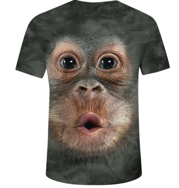 Affiges T-Shirt weißer Hintergrund 