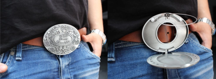 Beer Buckle angezogen offen