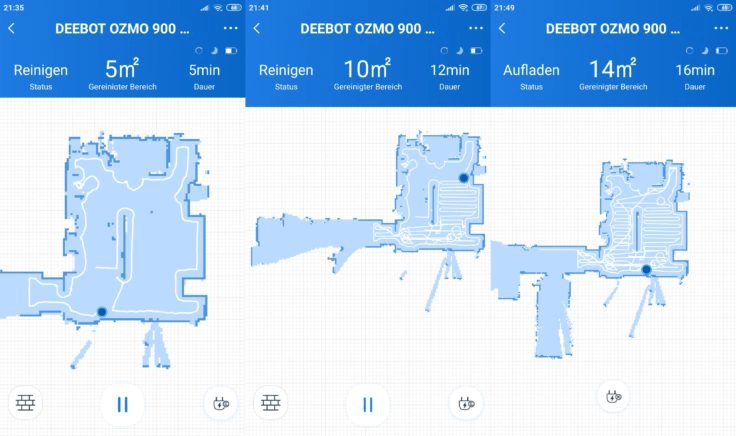 Ecovacs Home App Deebot Ozmo 900 Saugroboter Beginn Mapping